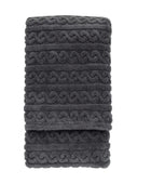 Grey Chunky Extra Soft Cable Texture Throw - The Farthing