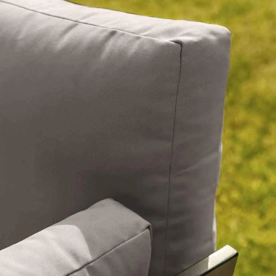 Grey Cushion Chaise Corner Garden Lounger Set - The Farthing