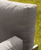 Grey Cushion Chaise Corner Garden Lounger Set - The Farthing