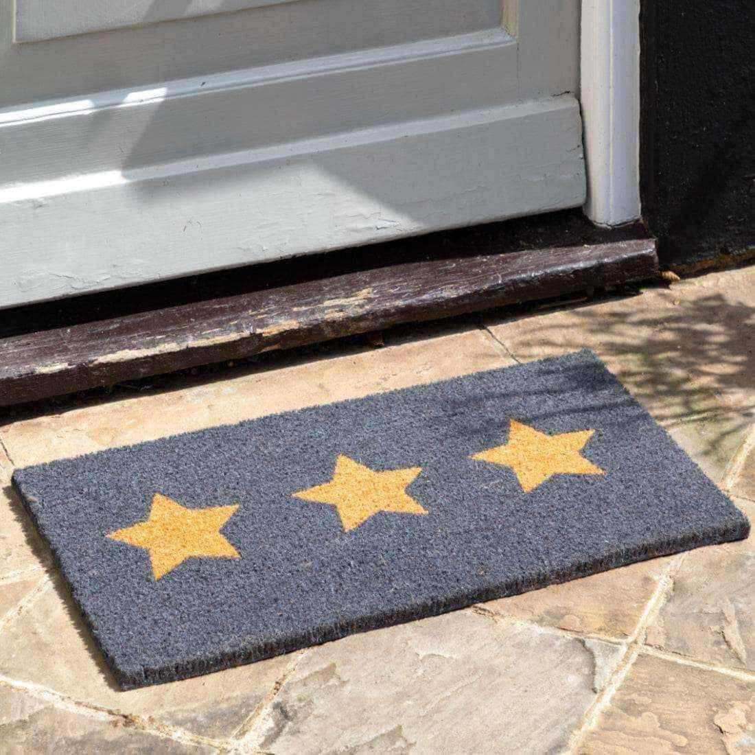 Grey Doormat with 3 Stars - The Farthing