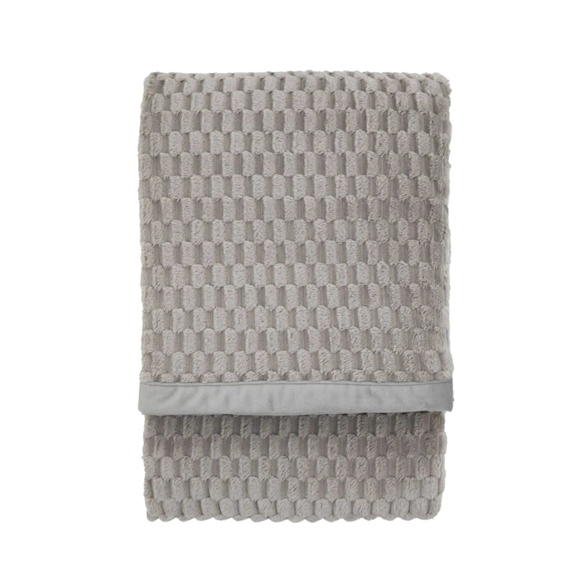 Grey Jacquard Velvet Knitted Throw - The Farthing