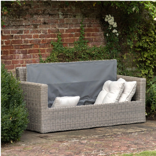 Grey PE Rattan Outdoor Storage Sofa - The Farthing