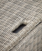 Grey PE Rattan Outdoor Storage Sofa - The Farthing