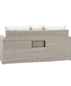 Grey PE Rattan Outdoor Storage Sofa - The Farthing