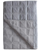 Grey Quilted Cotton Bedspread - The Farthing