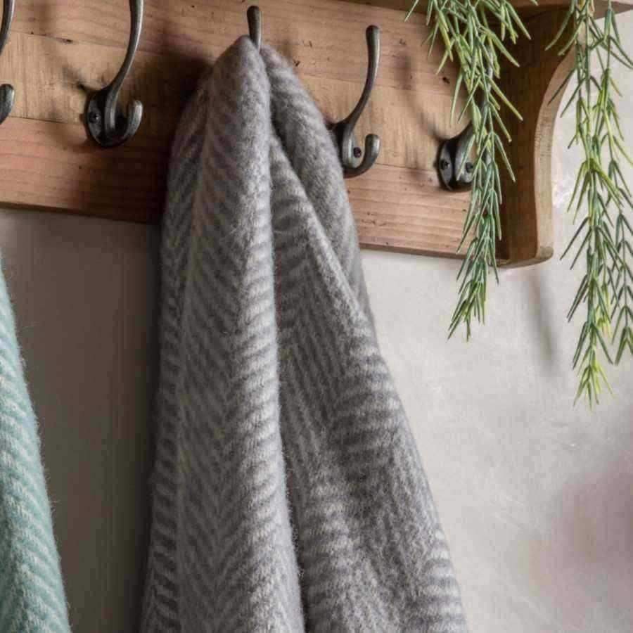 Grey Soft Wool Throw - The Farthing