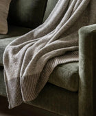 Grey Tones Knitted Parting Throw - The Farthing