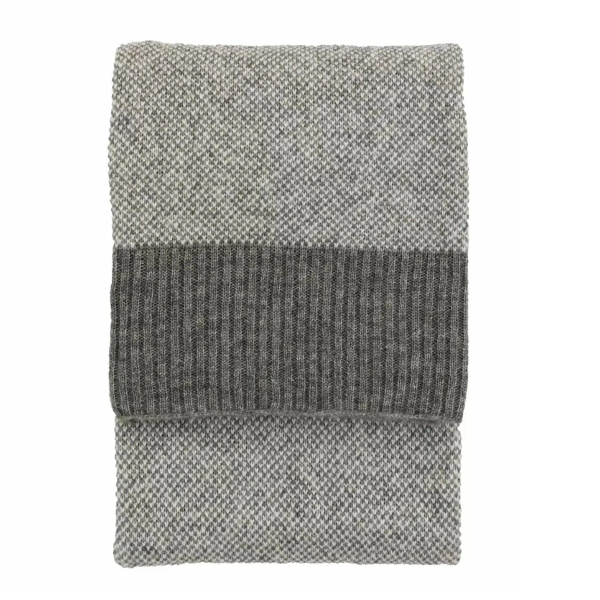 Grey Tones Knitted Parting Throw - The Farthing