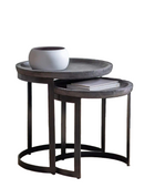 Grey Wash Mango Wood & Iron Nestling Table Set 5