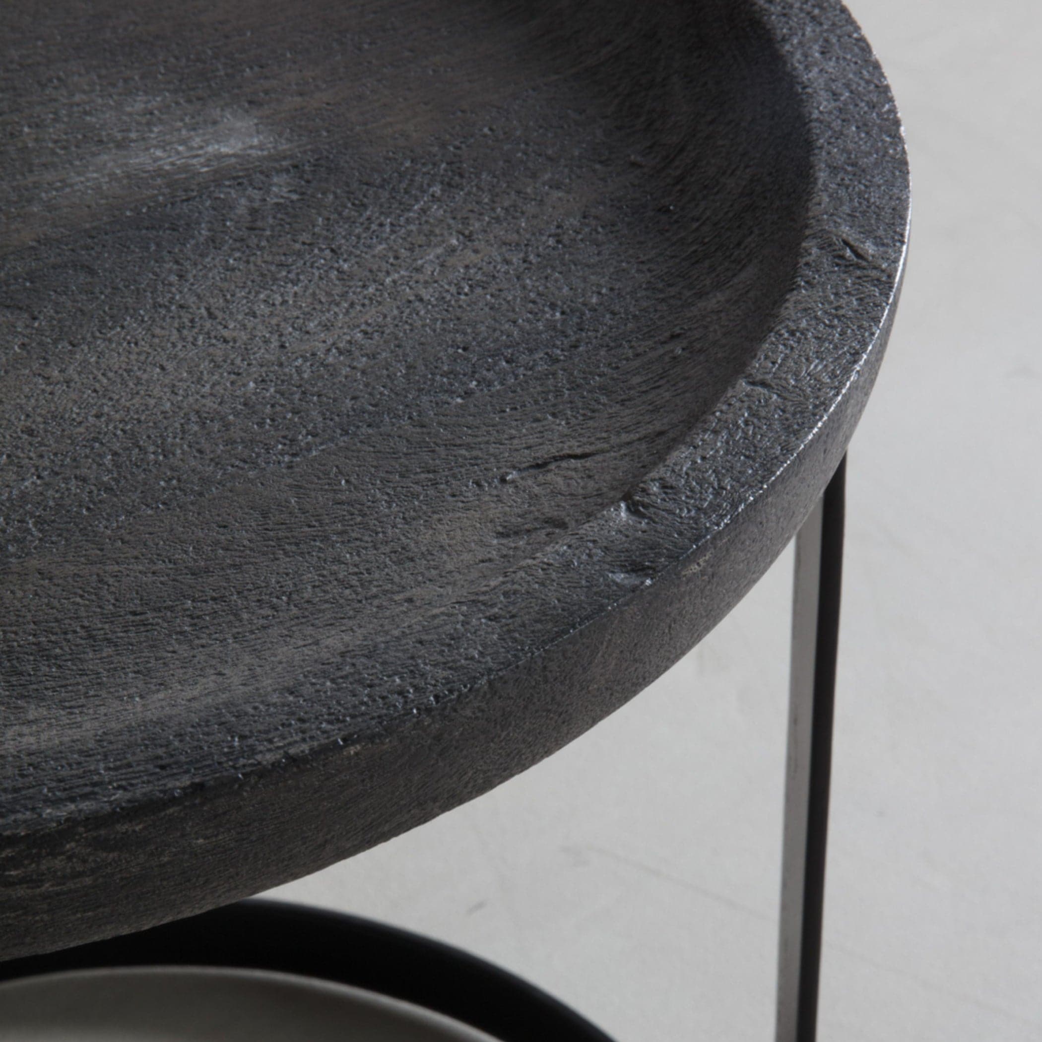 Grey Wash Mango Wood & Iron Nestling Table Set - The Farthing