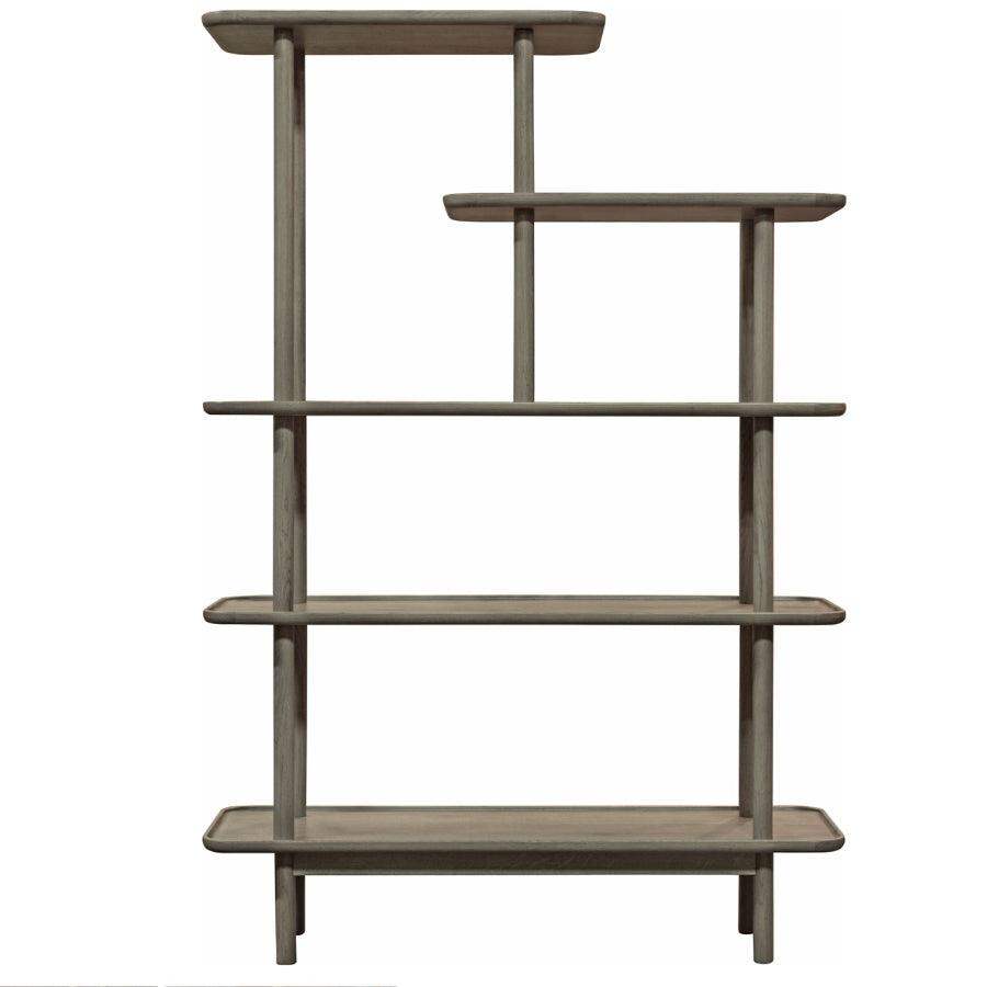 Grey Washed Oak Open Shelf Unit - The Farthing