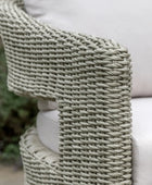 Grey Woven PE Wicker Arc 3 Seater Garden Sofa - The Farthing