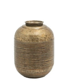 Hammered Metal Gold Vase - The Farthing