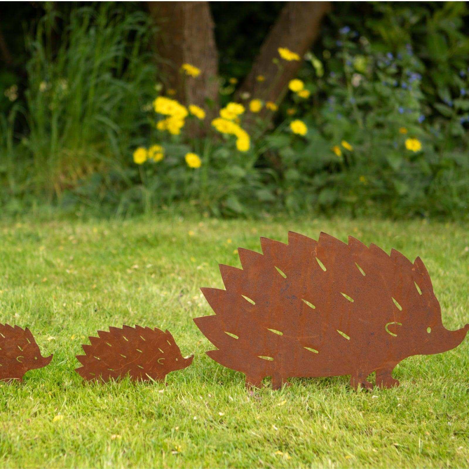 Hedgehog Family Garden Silhouettes - The Farthing