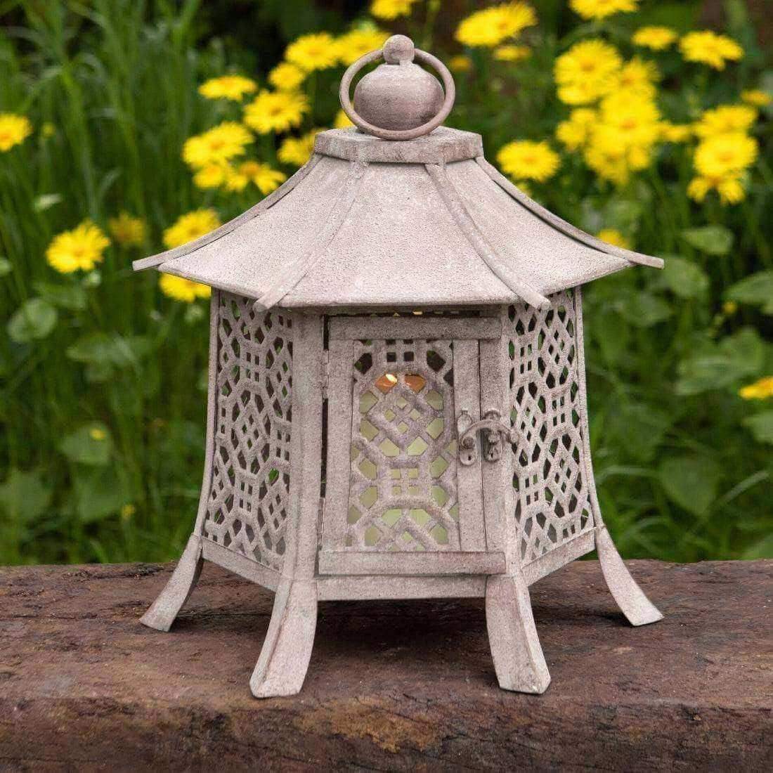 Hexagonal Chinese Inspired Metal Lantern - The Farthing