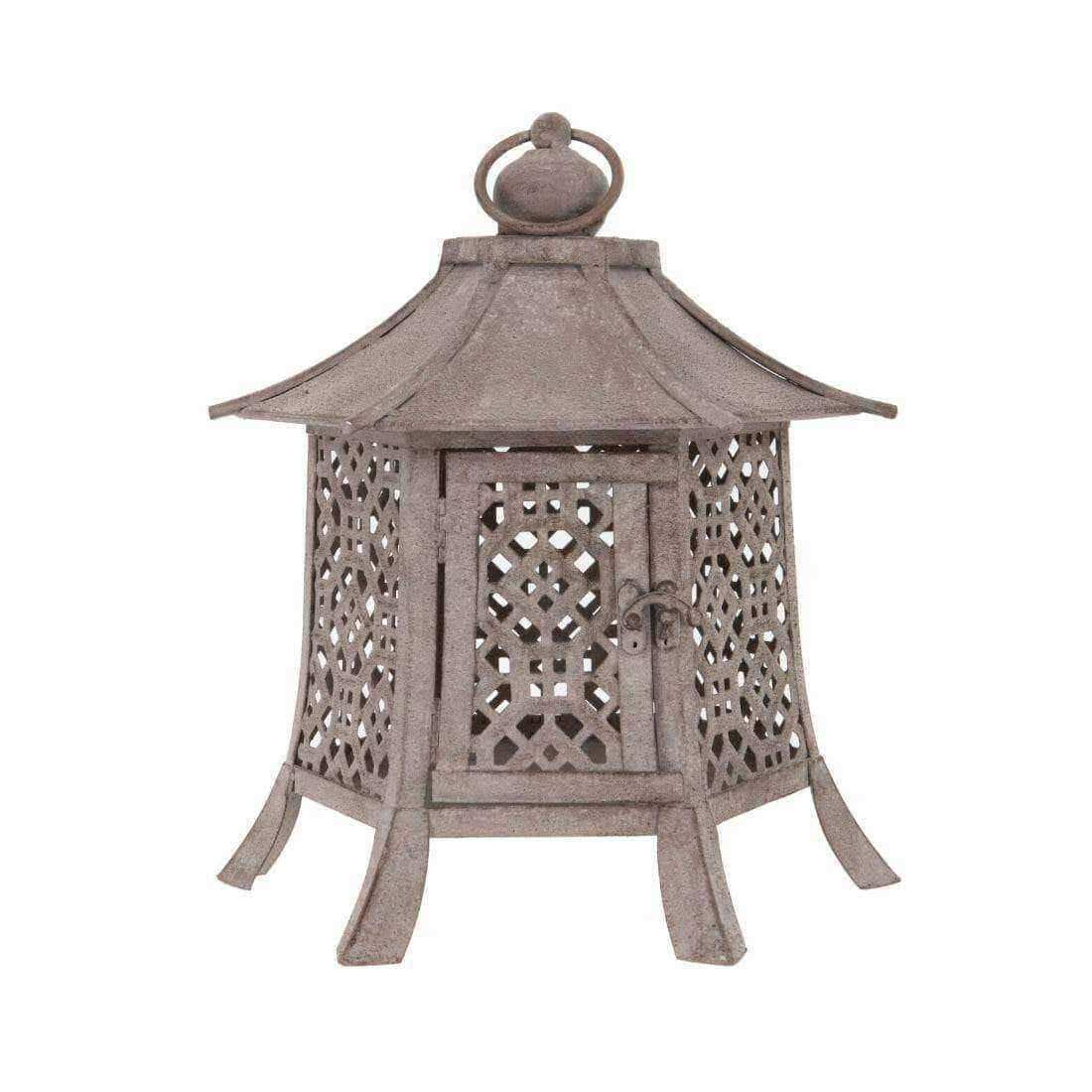 Hexagonal Chinese Inspired Metal Lantern - The Farthing
