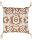 Ikat Style Embellished Cushion - The Farthing