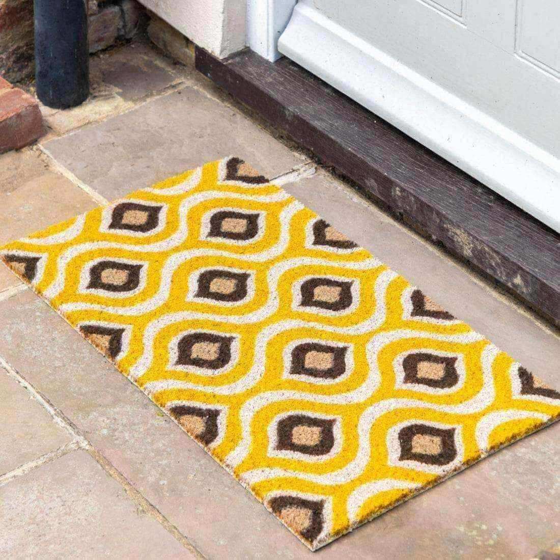 Ikat Styled Coir Doormat - The Farthing
