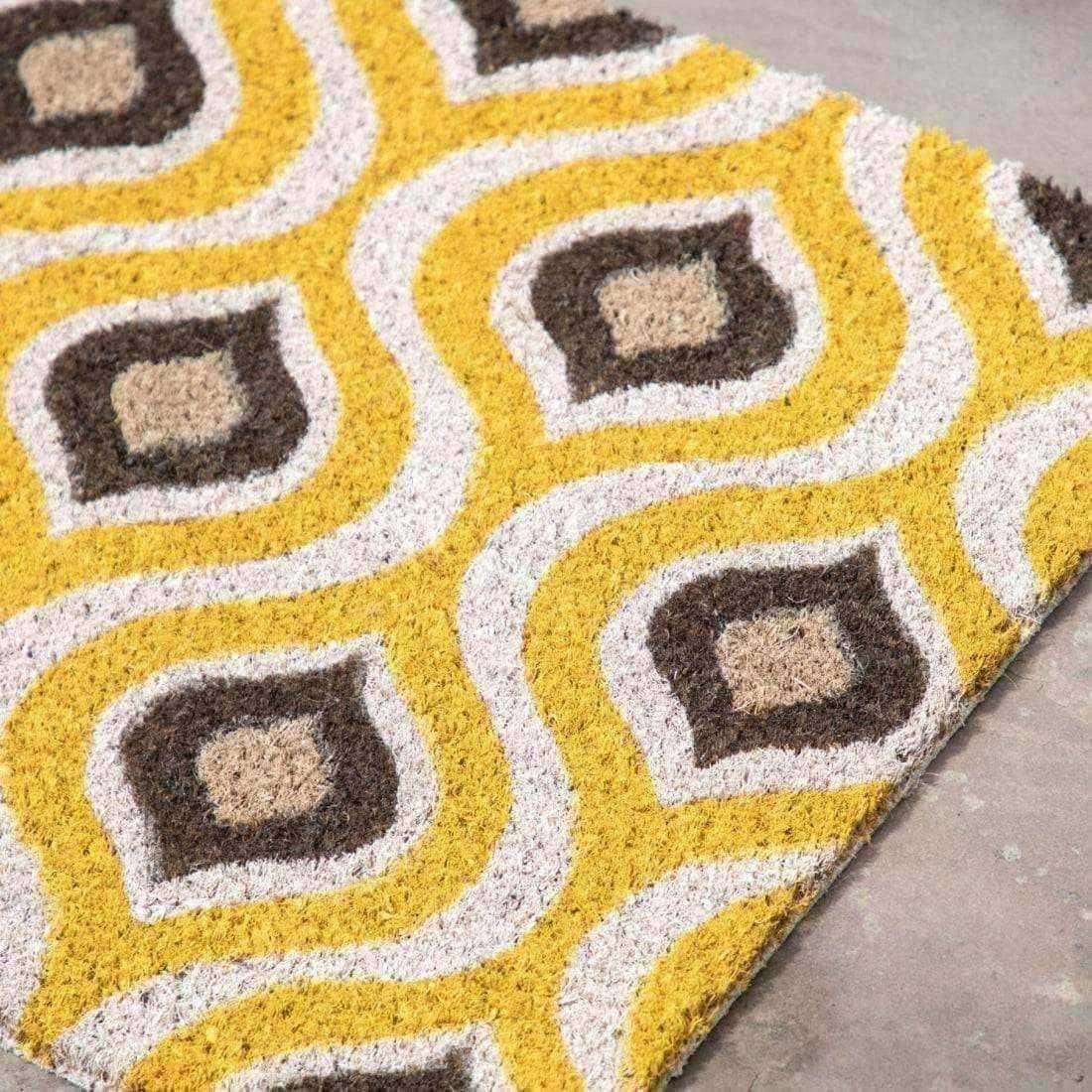 Ikat Styled Coir Doormat - The Farthing