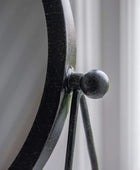 Industrial Antiqued Black Table Mirror - The Farthing