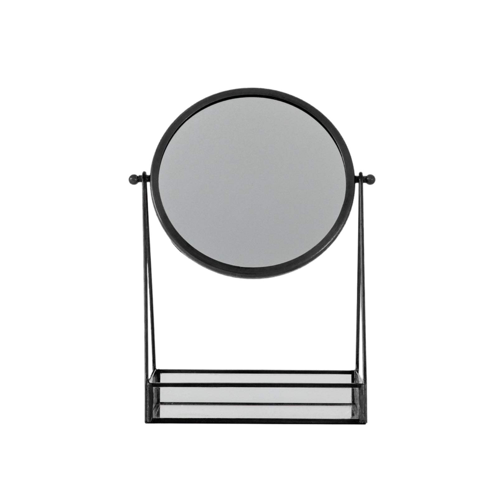 Black desk on sale with mirror