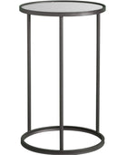 Industrial Inspired Black Round Metal Silhouette Side Table - The Farthing