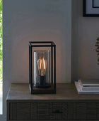 Industrial Inspired Bronze Base Table Lamp - The Farthing