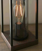 Industrial Inspired Bronze Base Table Lamp - The Farthing