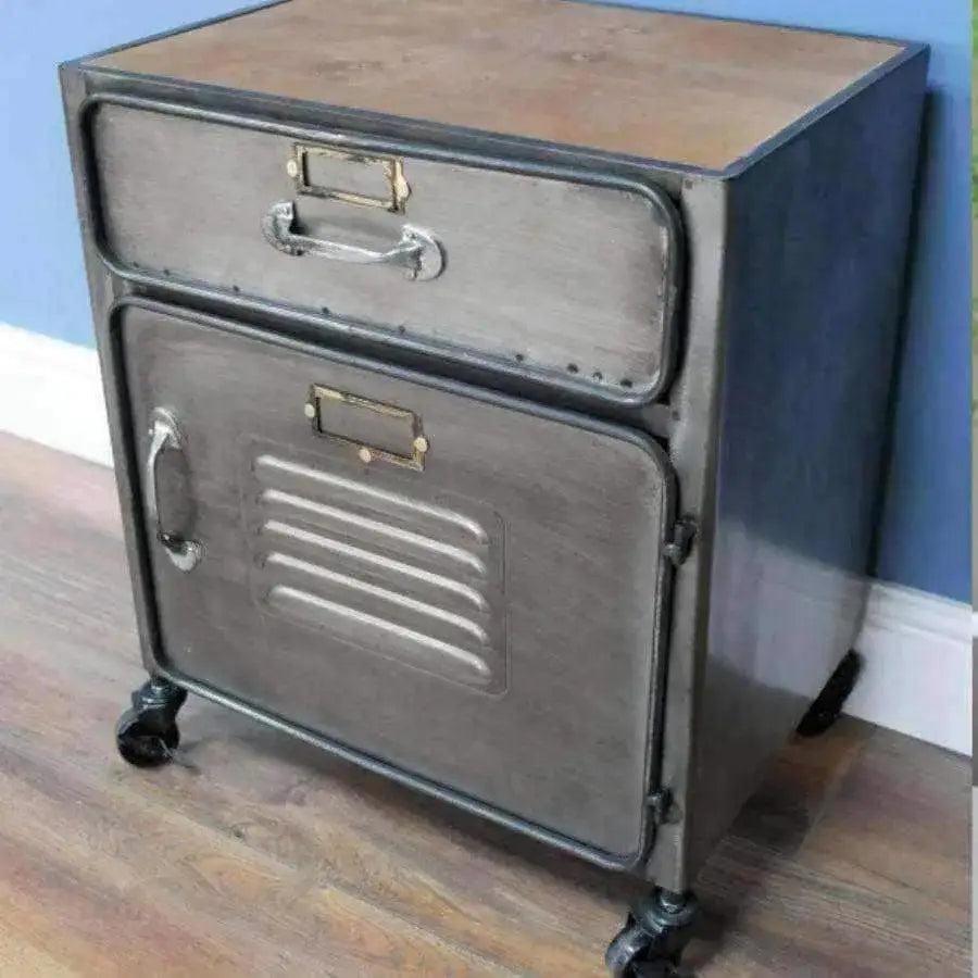 Industrial Locker Style Bedside Cabinet - The Farthing