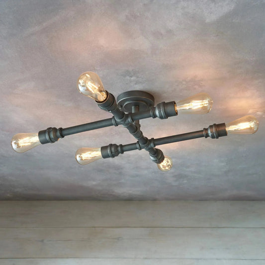 Industrial Pipe Ceiling Light - The Farthing