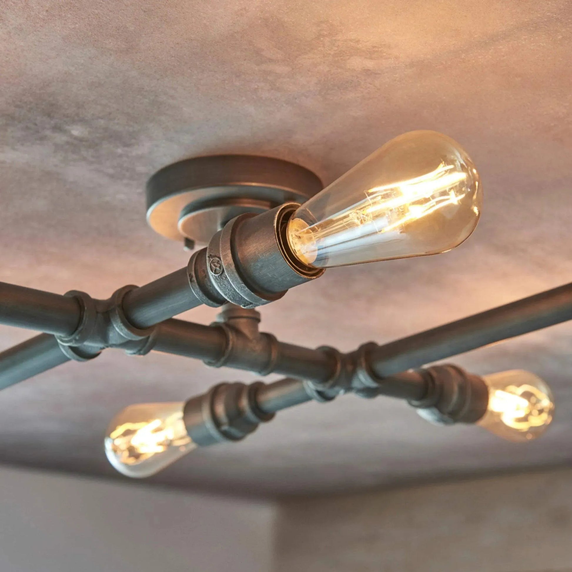 Industrial Pipe Ceiling Light - The Farthing