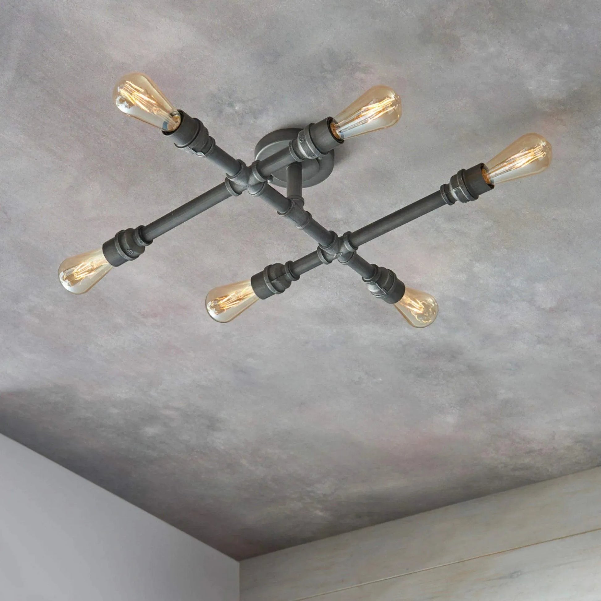 Industrial Pipe Ceiling Light - The Farthing