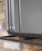 Industrial Portrait Mirror with Side Storage Shelves - The Farthing