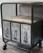 Industrial Pull Out Drawer Side Cabinet - The Farthing