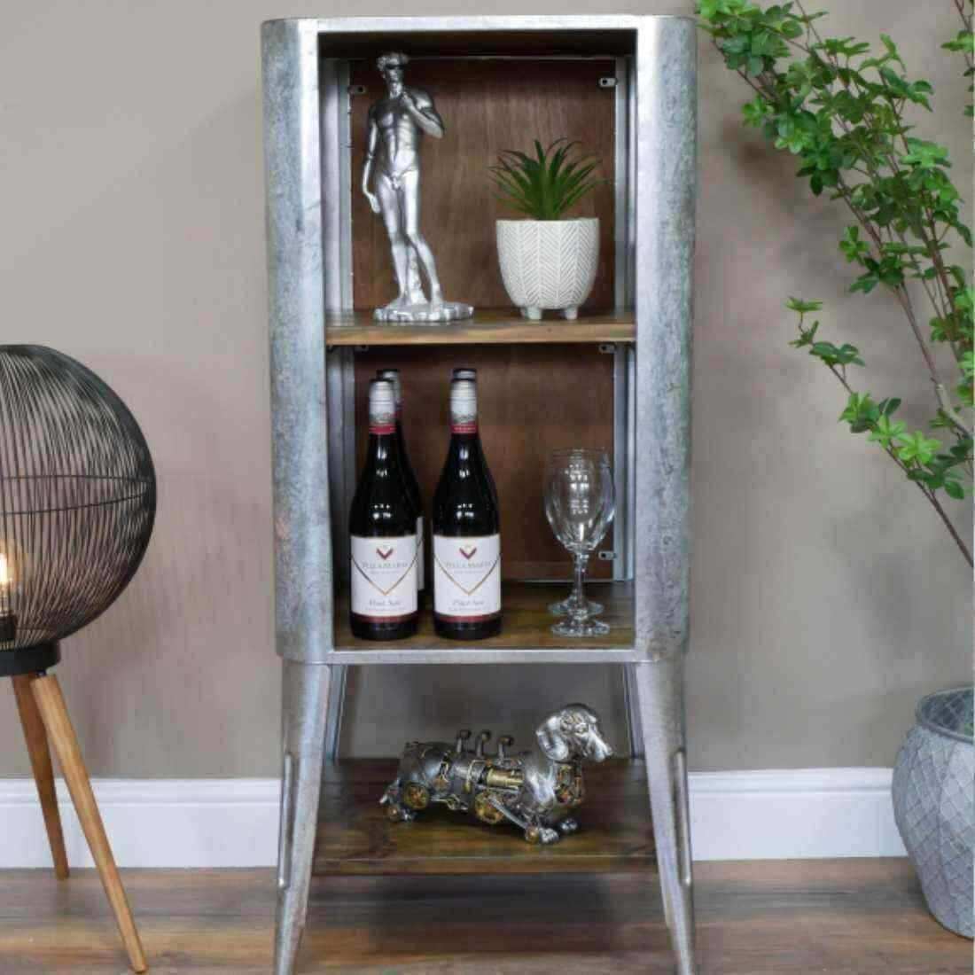 Industrial Rounded Edge Croft Shelf Cabinet - The Farthing