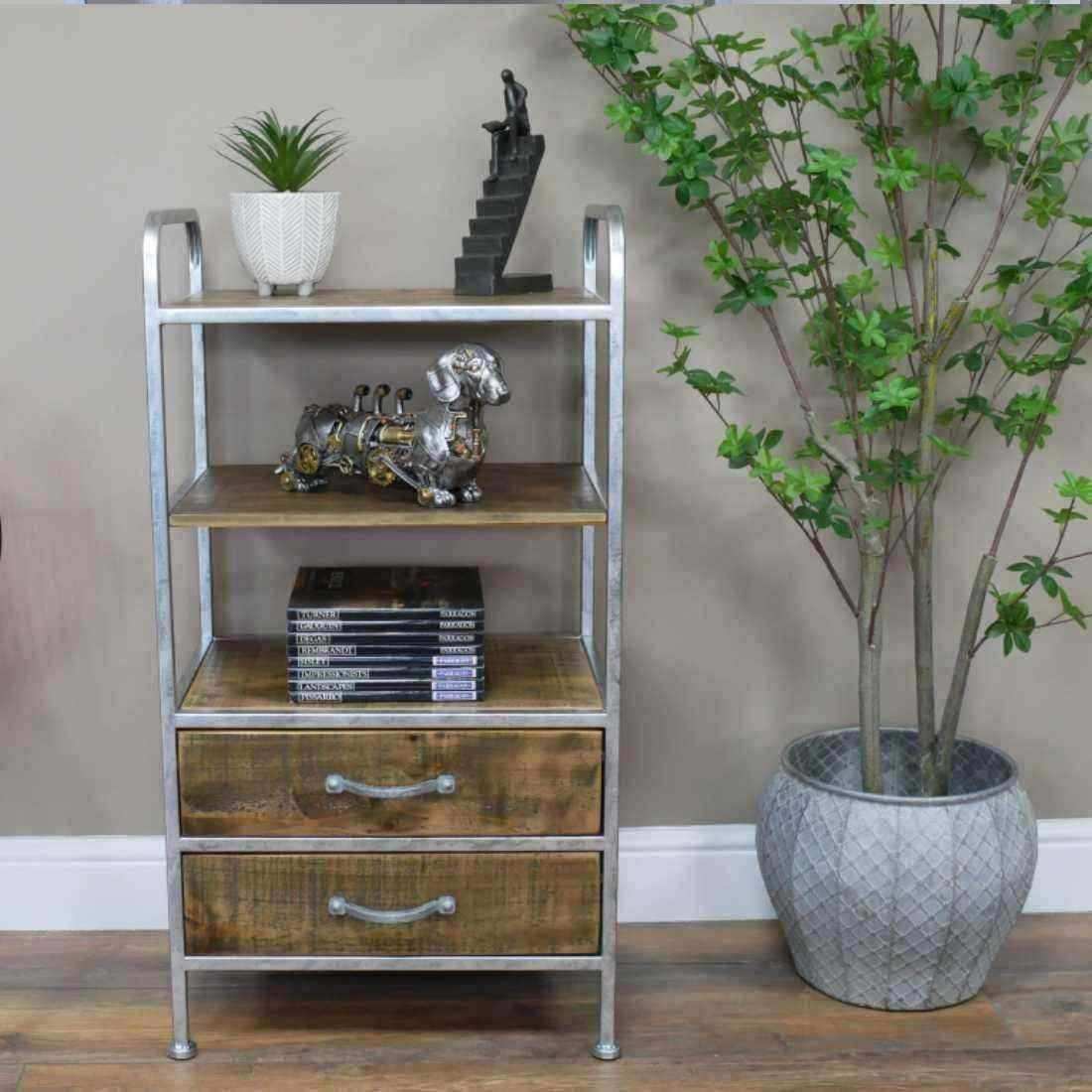Industrial Rounded Top Croft Shelf Cabinet - The Farthing