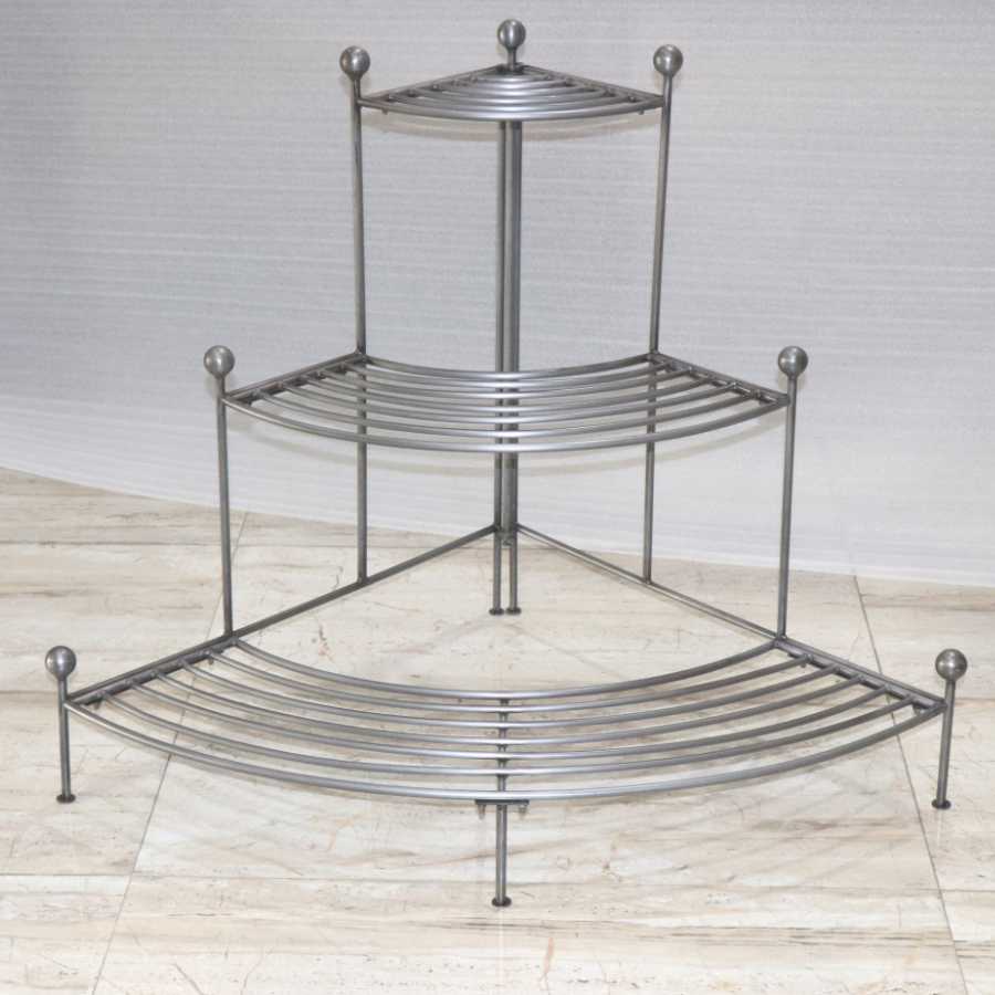 Industrial Steel Corner Plant Pot Stand - The Farthing
