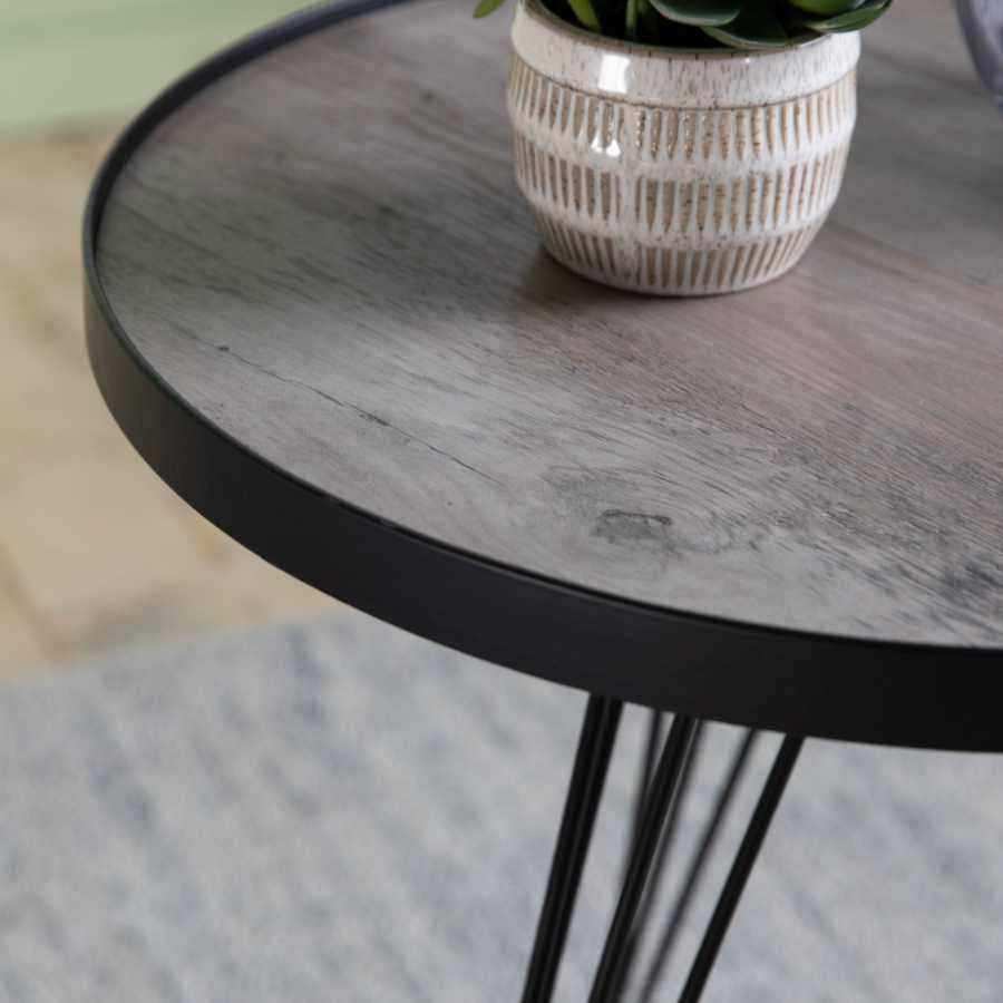 Industrial Style Angular Legs Side Table - The Farthing