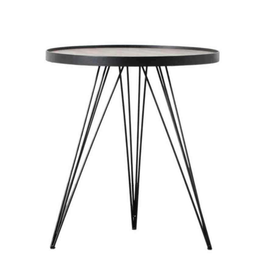 Industrial Style Angular Legs Side Table - The Farthing