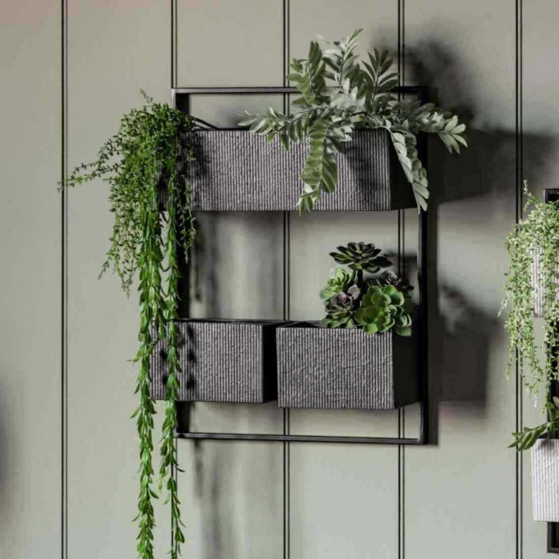 Industrial Style Metal Box Wall Planter - The Farthing