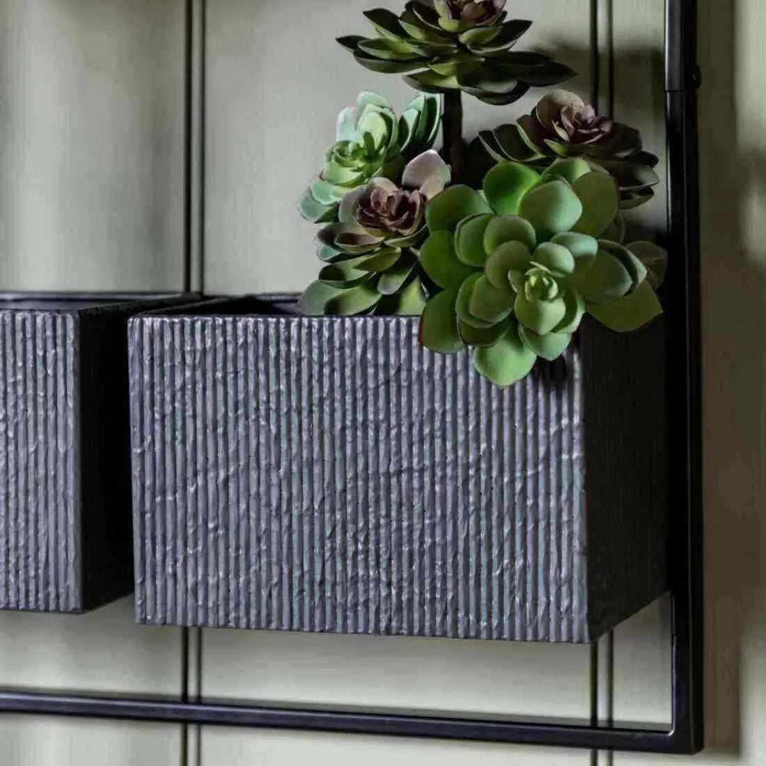 Industrial Style Metal Box Wall Planter - The Farthing