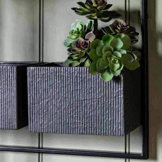 Industrial Style Metal Box Wall Planter - The Farthing