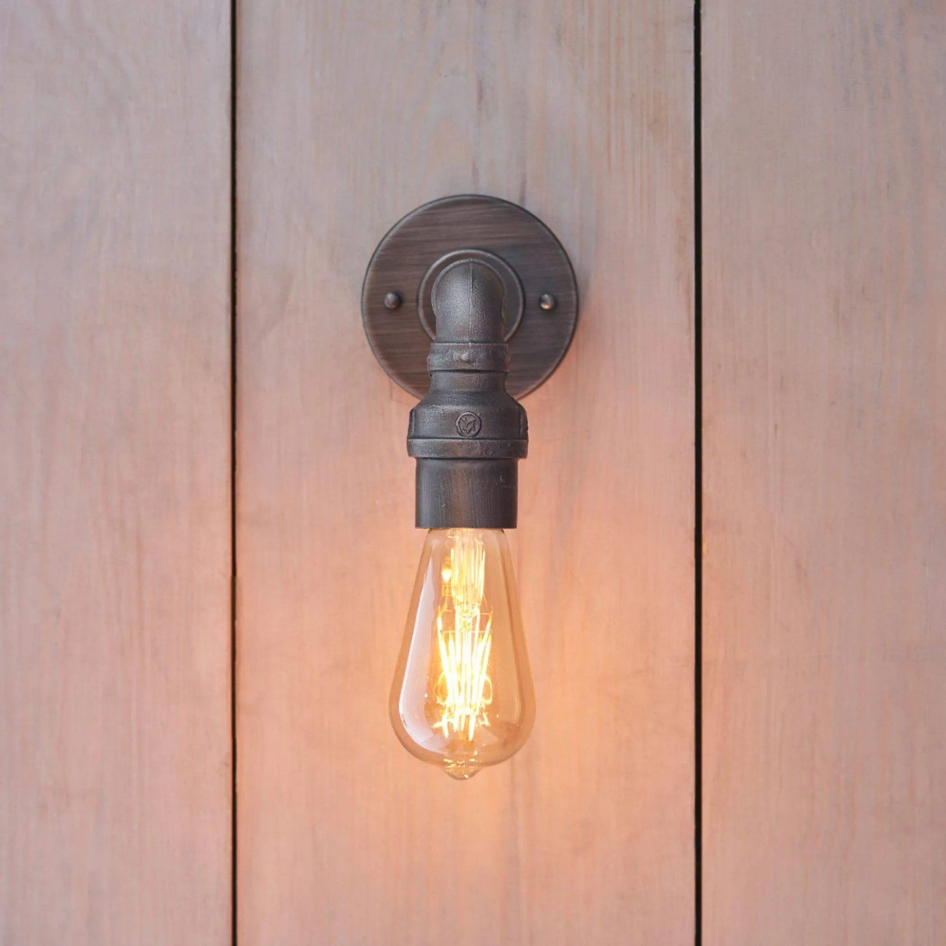 Industrial Style Pipe Wall Light - The Farthing