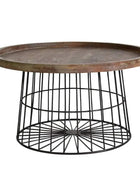 Industrial Wire and Wood Coffee Table - The Farthing
