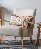 James Natural Linen and Oak Wood Arm Chair - The Farthing