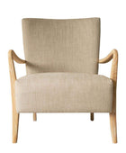 James Natural Linen and Oak Wood Arm Chair - The Farthing