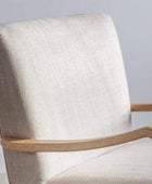 James Natural Linen and Oak Wood Arm Chair - The Farthing