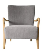 James Soft Grey Linen and Oak Wood Arm Chair - The Farthing