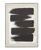 Large Abstract Brushstrokes Framed Canvas Print - The Farthing