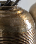 Large Hammered Metal Gold Vase - The Farthing